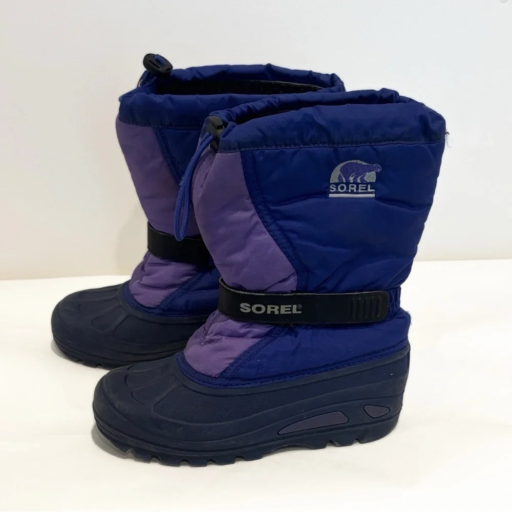 Sorel Flurry Blue and Lavender Winter Snow Boots